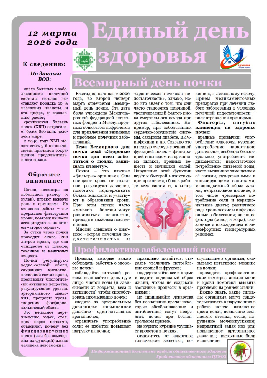 12 марта - Всемирный день почки